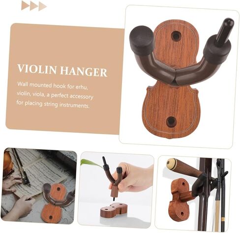 ERINGOGO Wall Mounted Hanger for Violin Erhu Durable Storage Hook with Protective Surface Elegant Display for String Instruments in Saudi Arabia