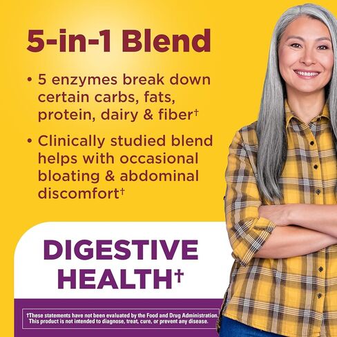 Nature Made Digestive Enzymes 5-in-1 Blend, Digestive Health Support, 90 Chewable Tablets, 30 Day Supply in Saudi Arabia