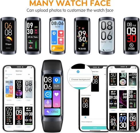 Fitness Tracker Watch, Smart Watch with Blood Pressure Heart Rate Sleep IP67 Waterproof Health Watches Fitness Activity Tracker Step Calorie Counter Pedometer Watches for Men Women Android iOS Phone in Saudi Arabia