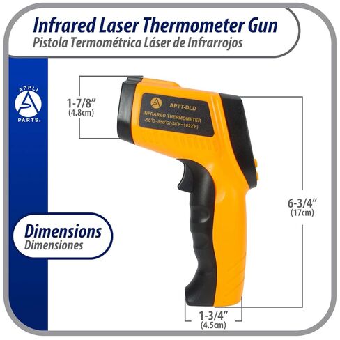 Appli Parts APTT-DLD Termometro Pistola Laser Infrarrojo -50 C a 550 C para aplicaciones de Refrigeracion y Calefaccion in Saudi Arabia