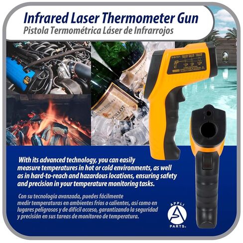 Appli Parts APTT-DLD Termometro Pistola Laser Infrarrojo -50 C a 550 C para aplicaciones de Refrigeracion y Calefaccion in Saudi Arabia