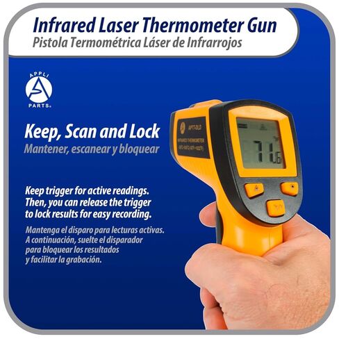 Appli Parts APTT-DLD Termometro Pistola Laser Infrarrojo -50 C a 550 C para aplicaciones de Refrigeracion y Calefaccion in Saudi Arabia