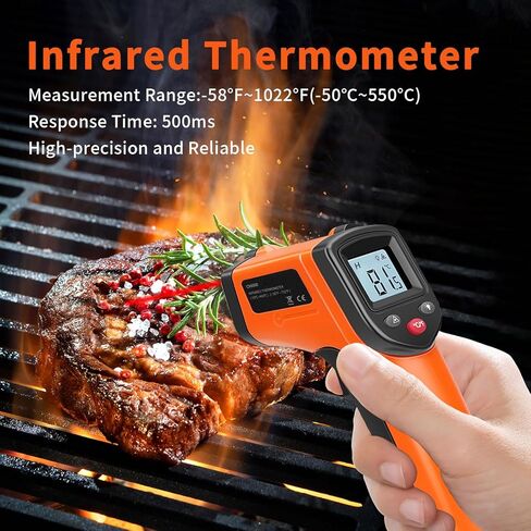 Non-Contact Infrared Thermometer Gun X6000- Handheld Digital Temperature Tester with LCD Display for Home/Kitchen/Industrial Use,Range:-58°F ~1022°F. in Saudi Arabia