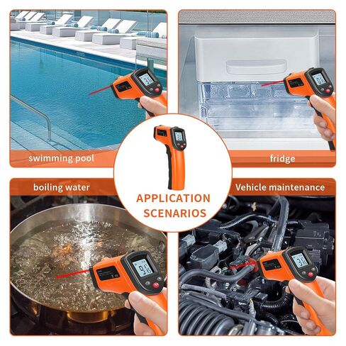 Non-Contact Infrared Thermometer Gun X6000- Handheld Digital Temperature Tester with LCD Display for Home/Kitchen/Industrial Use,Range:-58°F ~1022°F. in Saudi Arabia