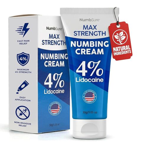 Lidocaine 4% Numbing Cream – Topical Skin Comfort Cream for Sensitive Skin, Helps Reduce Discomfort, Itching & Burning Sensation – Fast Absorbing Skin Care Cream in Saudi Arabia