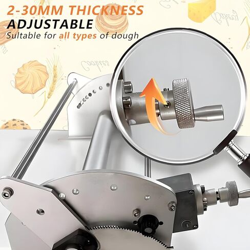 Folding Electric Puff Pastry Machine,Precision Thickness Adjustment,Stainless Steel Compact Dough Sheeter,for Small Kitchens and Pizza Restaurants in Saudi Arabia