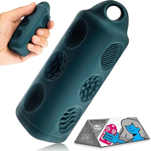 Toys Toys Adults Sensory Bar-Texture المحمولة المحمولة المحمولة المملوكة مع Carabiner للقلق وإغاثة ADHD-مثالية للأطفال والمراهقين والباحثين الحواس | مطحلب in Saudi Arabia