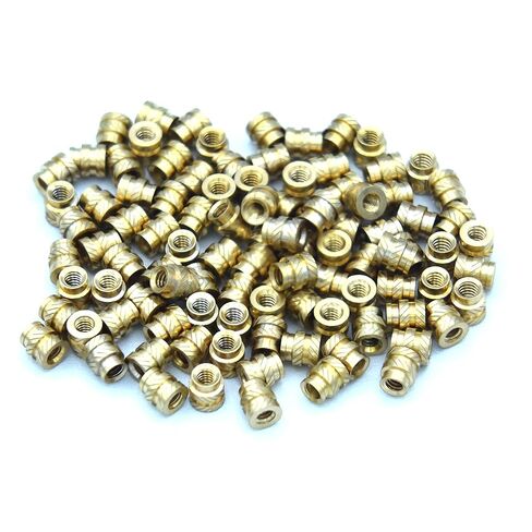 [ منتجات J&J ] إدراج نحاسي IUTB-256، 2-56 ملولب، 3.7 مم OD، طول 4 مم، إدراجات تثبيت الحرارة، 100 قطعة in Kuwait