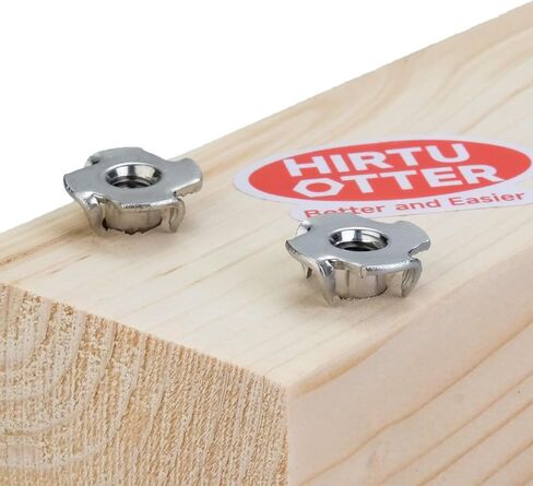 25 PCS M8 T-Nuts 304 Stainless Steel Four-Jaw Tee Nuts, Corrosion-Resistant Threaded Inserts for Wood, Cabinetry, Rock Climbing Holds, Home, Hotel & Outdoor Furniture in Kuwait