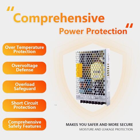 LRS-150-12 12V 12.5A 150W تحويل التيار الكهربائي للأتمتة / أنظمة التحكم / المعدات الإلكترونية in Kuwait