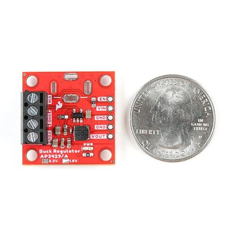 SparkFun Buck Regulator Breakout - 3.3V (AP3429A) 2A Step-Down DC-DC Converter, Regulated 3.3V Output, 0.6in. x 0.5in. Copper pad for Heat Regulation, Board Dimensions: (inches) 1.00 x 1.00 in Saudi Arabia