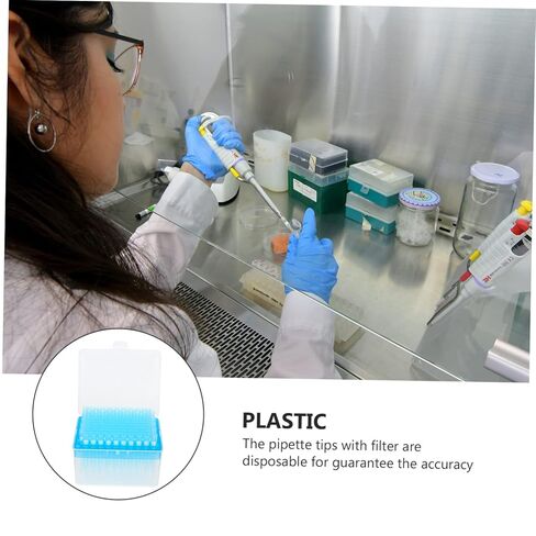 100pcs Filter Pipette Tips Lab Disposal Tips High Density Material Filter Cross Pollution Prevention in Saudi Arabia