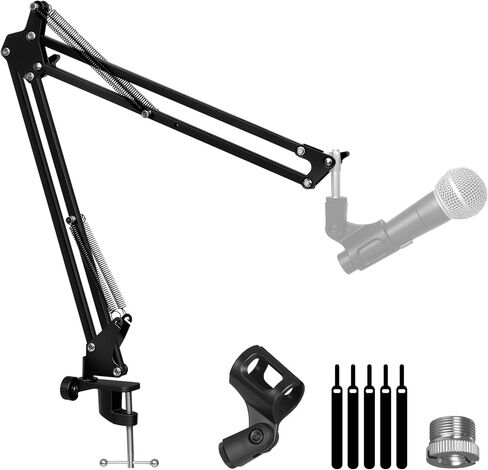 AODSK Microphone Arm Stand Ideal for recording studios, live streaming, and stage use Reinforced base Includes 3/8“ to 5/8" adapter Compatible with most microphones in Kuwait