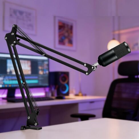 AODSK Microphone Arm Stand Ideal for recording studios, live streaming, and stage use Reinforced base Includes 3/8“ to 5/8" adapter Compatible with most microphones in Kuwait