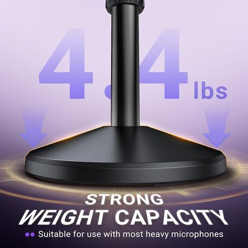FIFINE Desktop Microphone Stand, Adjustable Heavy Duty Weighted Base Tabletop Mic Stand with Twist Clutch & 3/8'' to 5/8'' Screw, for Streaming, Gaming,Recording-BS2 in Saudi Arabia