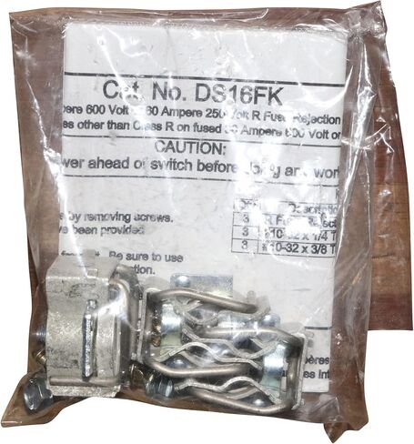 Eaton Cutler-Hammer CHDS16FK C-H DS16FK 30A 600V R Fuse KIT, Black in Saudi Arabia