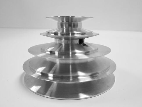 بكرة مخروطية ذات 4 خطوات على شكل حرف V مع فتحة 1/2 بوصة لحزام V A/4L؛ استبدال للمخرطة، ومكبس الحفر، ومنشار التمرير، ومنشار الشريط in Kuwait