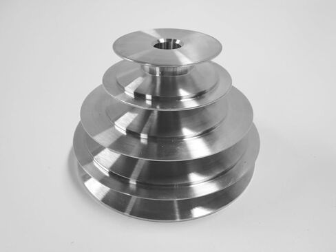 بكرة مخروطية ذات 4 خطوات على شكل حرف V مع فتحة 1/2 بوصة لحزام V A/4L؛ استبدال للمخرطة، ومكبس الحفر، ومنشار التمرير، ومنشار الشريط in Kuwait