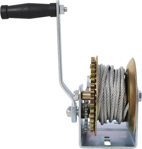 2000LBS Hand Winch,with 26FT Steel Cable,Galvanized Shell,4.1:2.4:1 Gear Ratio Portable Winch,Two-Way Ratchet,Manual Operated Hand Crank Winch for Trailer, Boat or ATV Towing in Saudi Arabia
