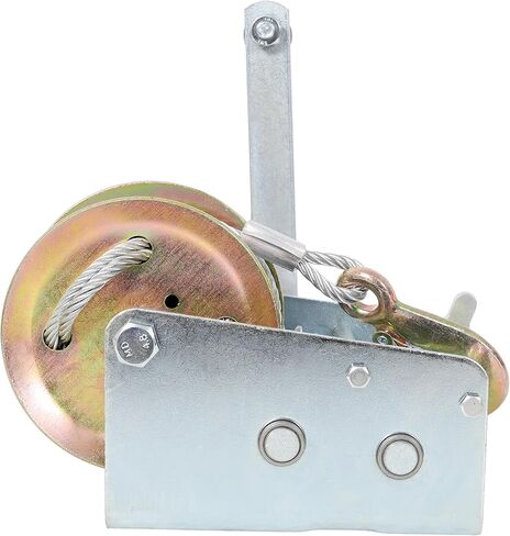 3500LBS Hand Winch,with 32.8FT Steel Cable,Galvanized Shell,4.1:2.4:1 Gear Ratio Portable Winch,Two-Way Ratchet,Manual Operated Hand Crank Winch for Trailer, Boat or ATV Towing in Saudi Arabia