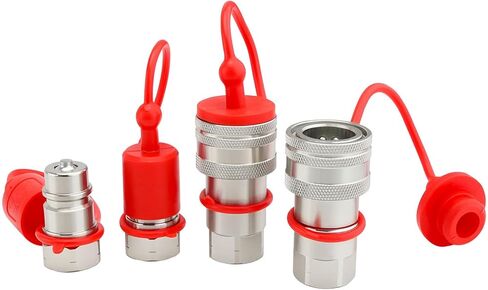 2SET 1/2 "NPT Ag قارنة التوصيل السريع الهيدروليكية مع أغطية الغبار، (ISO5675) قارنة التوصيل السريع الهيدروليكية الرائدة في الكرة in Kuwait