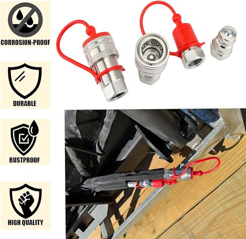 2SET 1/2 "NPT Ag قارنة التوصيل السريع الهيدروليكية مع أغطية الغبار، (ISO5675) قارنة التوصيل السريع الهيدروليكية الرائدة في الكرة in Kuwait