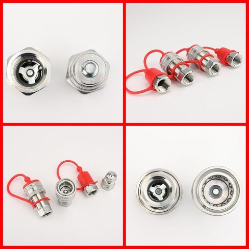 2SET 1/2 "NPT Ag قارنة التوصيل السريع الهيدروليكية مع أغطية الغبار، (ISO5675) قارنة التوصيل السريع الهيدروليكية الرائدة في الكرة in Kuwait