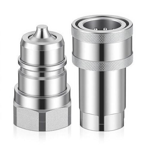 LEIFIDE Hydraulic Quick Disconnect Coupler Set 1" NPT ISO 5675 Threaded Carbon Steel Galvanized Agricultural Quick Connect and Disconnect Tractor Couplers Hydraulic Coupling in Saudi Arabia
