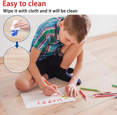 Kasepie 1.5mm Frosted Textured Office Chair Mat for Hardfloor - Heavy Duty Floor Protectors for Chairs, Anti-Slip Desk Chair Pad Low Pile Rug Compatible (30.3"x 48.4") in Saudi Arabia
