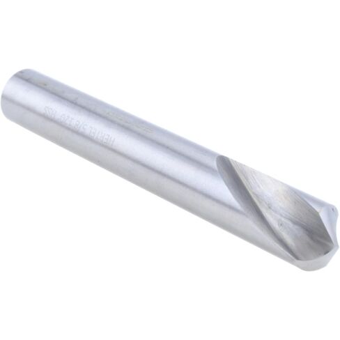 Hertel Spotting Drill, 5/8" Diameter, High-Speed Steel, 5/8" Shank Diameter, Bright/Uncoated Finish, 120 Degree, 1-3/8" Flute Length, 4-1/2" OAL, Right Hand Cut in Saudi Arabia