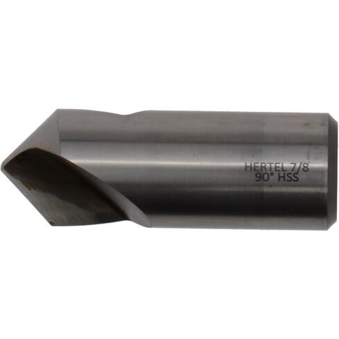 Hertel Spotting Drill, High-Speed Steel, 7/8" Shank Dia, 7/8" Dia, Bright/Uncoated Finish, 90 deg, 1-1/4" Flute Length, 2-1/2" OAL, Right Hand Cut in Saudi Arabia