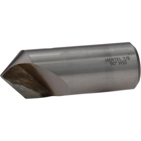 Hertel Spotting Drill, High-Speed Steel, 7/8" Shank Dia, 7/8" Dia, Bright/Uncoated Finish, 90 deg, 1-1/4" Flute Length, 2-1/2" OAL, Right Hand Cut in Saudi Arabia