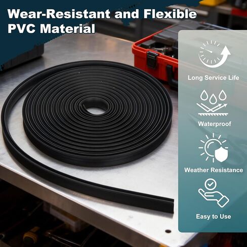 AIWFL 50.85 FT Black Boat Rub Rail Replacement, 3/4 x 3/8 Inches Flexible Rub Rail Vinyl Insert for Boats, PVC Boat Bumper Insert in Kuwait