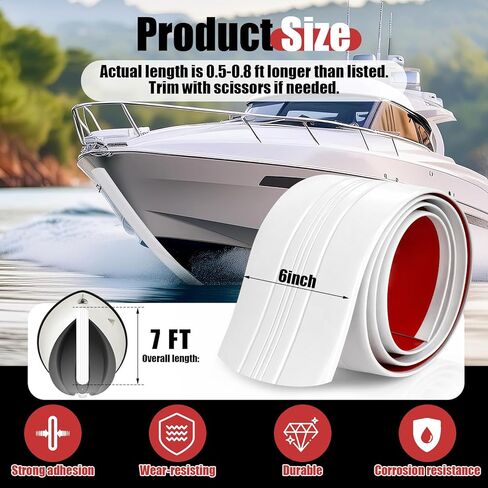 2 Pcs Bow&6 feet Keel Guard Kit for Fiberglass Boats Stainless Steel Boat Bow Protector Notched Self-Adhesive DIY Hull Keel Protector Guard Shield for Ships from Wear and Scratches in Kuwait