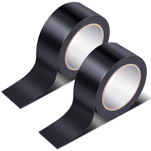 Pangda Black 2 Rolls Dance Floor Vinyl Tape 36 yd x 1.9 in Durable Tape Splicing Strong Adhesion No Residue for Gym Dance Room Restaurants Kitchen Floor Safety Marking in Saudi Arabia