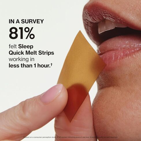 شرائح Love Wellness Sleep* سريعة الذوبان - دعم النوم سريع الذوبان مع الميلاتونين والنباتات المهدئة - تعزز النوم المريح* - لا حاجة إلى الماء - نباتي وخالي من السكر - 32 شريطًا in Kuwait