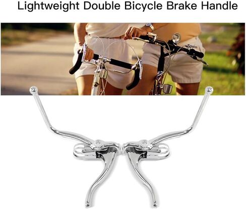 زوج واحد من أذرع فرامل الدراجة المصنوعة من الألومنيوم - مكابح يدوية خفيفة الوزن بمقبض مزدوج لمقود 22.2 مم، متوافقة مع دراجات الطرق والجبال in Kuwait