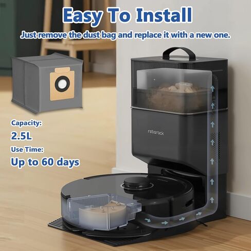 12 Pack Dust Bags Mop Pads Replacement Parts for eufy X10 Pro Omni Accessories Robot Vacuum Cleaner, Robot Vacuum Replacement Accessories with 6 Mop Pads, 6 Dust Bags in Kuwait