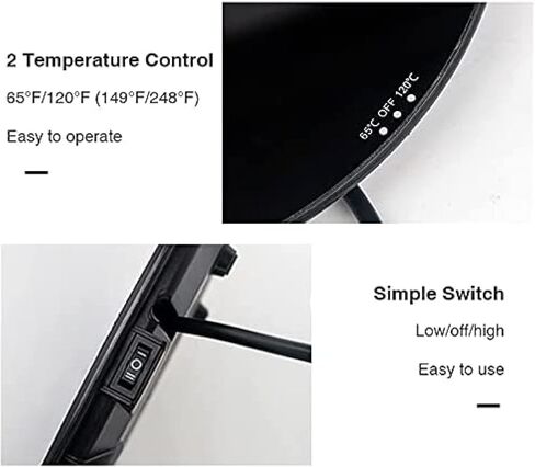 طبق تسخين طبق كهربائي مقاس 10 بوصات من KRASS مع 2 وحدة تحكم في درجة الحرارة، جامع 88 in Kuwait