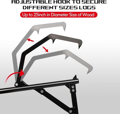 رافع سجل Timberjack مقاس 50.9 بوصة، خطاف غير قابل للتعديل لأسطوانة السجل، أدوات تسجيل فولاذية شديدة التحمل، مقبس سجل لدحرجة السجلات حتى 25 بوصة بقطر in Kuwait