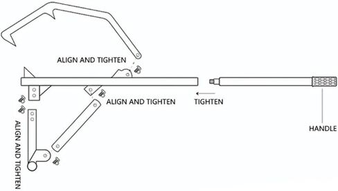 رافع سجل Timberjack مقاس 50.9 بوصة، خطاف غير قابل للتعديل لأسطوانة السجل، أدوات تسجيل فولاذية شديدة التحمل، مقبس سجل لدحرجة السجلات حتى 25 بوصة بقطر in Kuwait