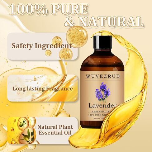 زيت اللافندر العطري - حجم كبير 5 أونصة سائلة، زيوت عطرية نقية وطبيعية 100% للناشر والعلاج العطري وصناعة الصابون والشموع، زيت اللافندر عالي الجودة - 150 مل in Kuwait