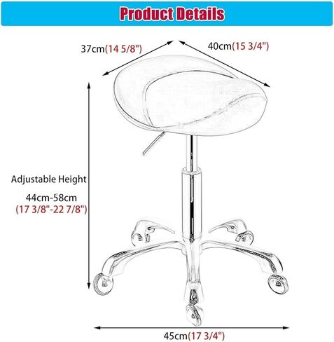 كرسي سرج هيدروليكي لأخصائي صحة الأسنان، مقعد دوار قابل للتعديل للاستخدام في المكتب المنزلي والمختبر والتجميل والوشم - مريح من الجلد، سهل التجميع، سعة وزن 200 كجم (أخضر) in Kuwait