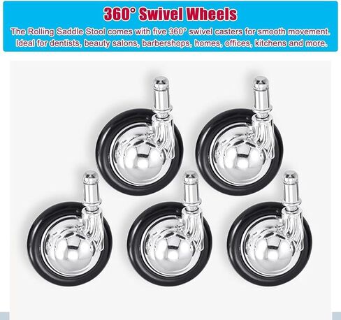 كرسي سرج هيدروليكي لأخصائي صحة الأسنان، مقعد دوار قابل للتعديل للاستخدام في المكتب المنزلي والمختبر والتجميل والوشم - مريح من الجلد، سهل التجميع، سعة وزن 200 كجم (أخضر) in Kuwait