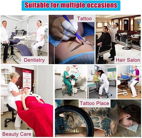 مقعد دوار للأسنان عالي التحمل مع دعم للظهر، كرسي هيدروليكي طبي قابل للتعديل، عجلات دوارة 360 درجة، مكتب منزلي مريح بسعة 440 رطل كحد أقصى (Blcak) in Kuwait