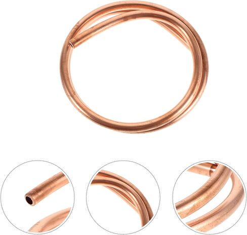 Hemobllo Pure Soft Copper Tube 10mm Od X 8mm Id, 1m Cuttable Flexible Copper Refrigeration Coil Tubing for Industrial Hvac and DIY Projects in Saudi Arabia