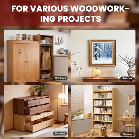 WETOLS Corner Clamps for Woodworking, 4Pcs 5.5" Aluminum Alloy Right Angle Clamp, Positioning Squares with 6-Sided Scales and Storage Case, 90 Degree Clamp for Cabinets, Drawers, Shelves, Frames in Kuwait