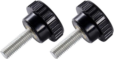 SEIWEI Metric Male Thread Straight Knob, Anti-Slip Knurled Knob, Knurled Clamping Knobs Grip Thumb Screw, Hand Bolt Knobs Black (4PCS, M4*15) in Saudi Arabia