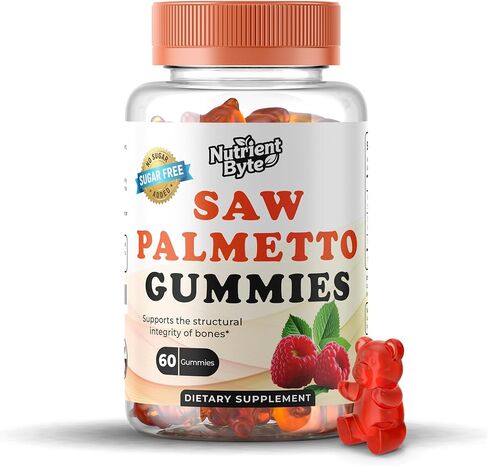 Saw Palmetto Gummies for Hair Growth & Hormone Balance – Vegan DHT Blocker for Women & Men, Supports Prostate Health, PCOS & Testosterone Wellness – Gluten-Free Herbal Supplement – 300mg Extract in Saudi Arabia