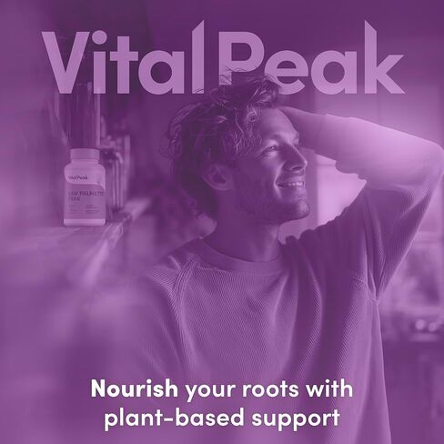 Vital Peak® Saw Palmetto Peak 320 مجم - مكمل عشبي لنمو الشعر وصحة المسالك البولية - نباتي، خالي من الغلوتين، خالي من منتجات الألبان، غير معدل وراثيًا - 30 كبسولة in Kuwait